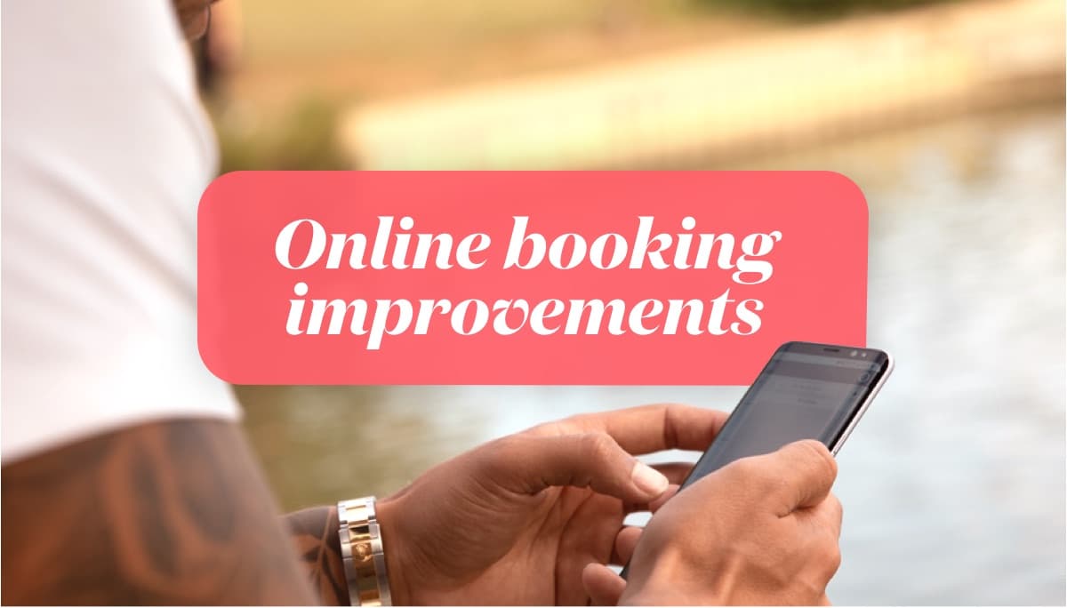 Online booking has had a major face lift with client log in and multi staff bookings